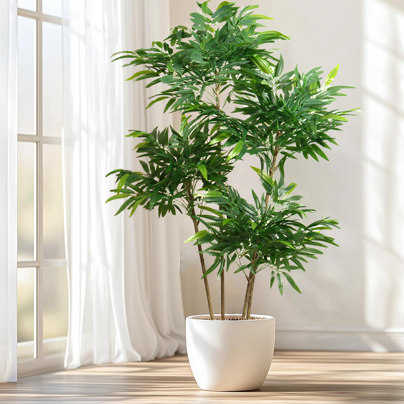 Fiddle Leaf Fig - Grandes feuilles de bambou artificielles de
