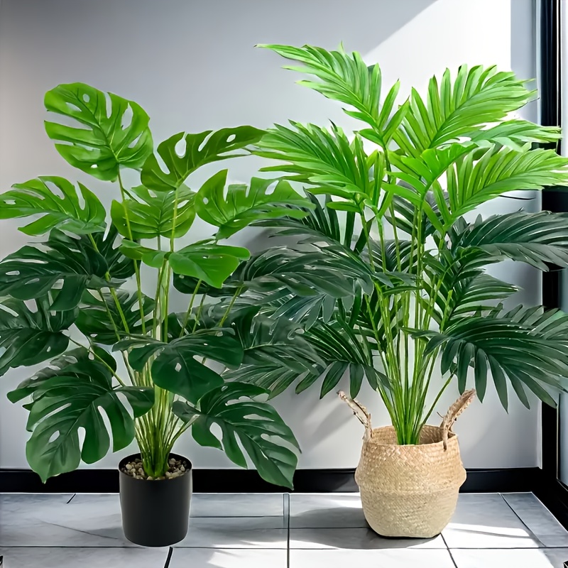 Fiddle Leaf Fig - Plantes de palmier artificielles vertes à